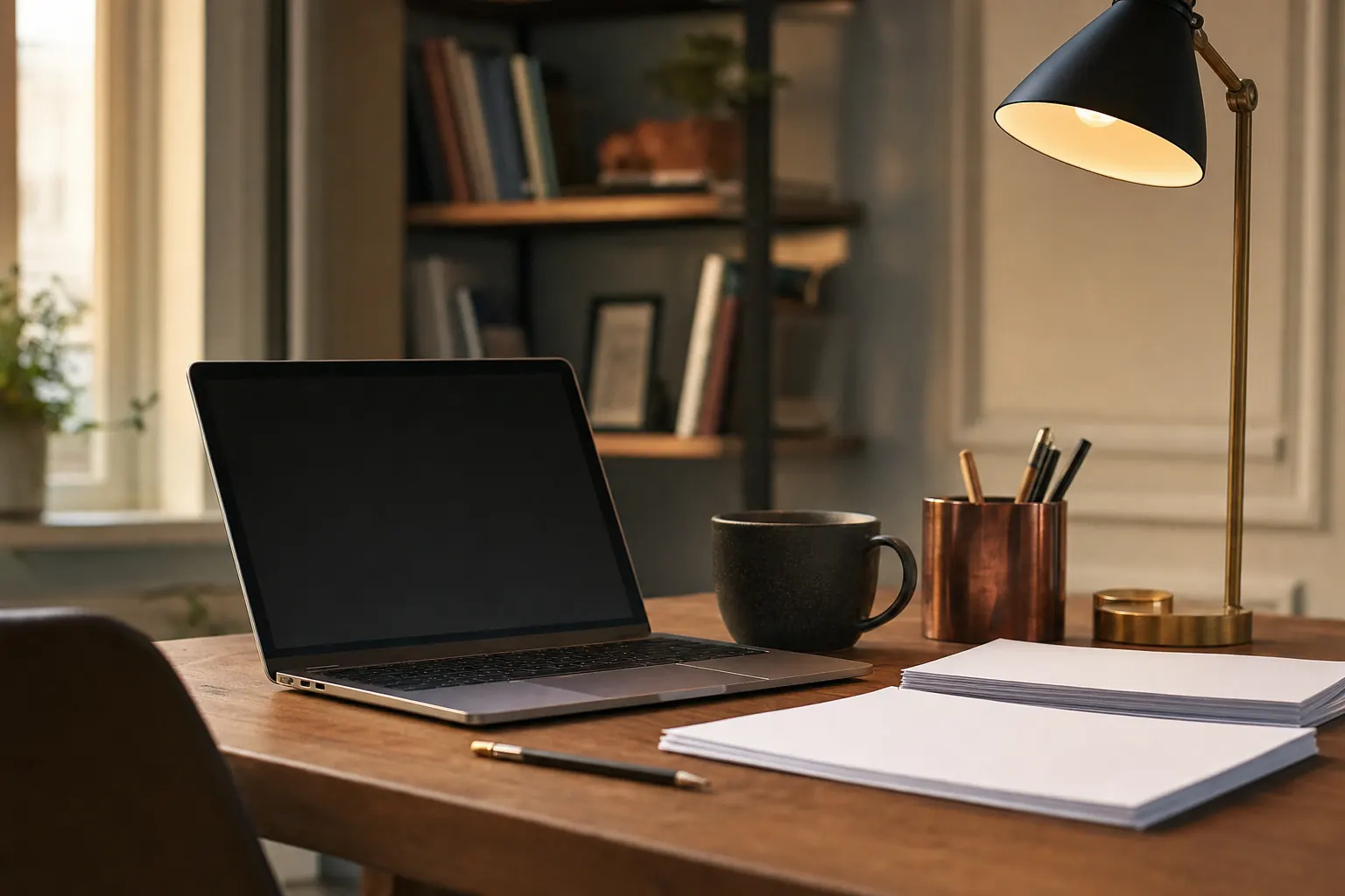 A desk with paperwork and a laptop for reviewing home energy incentives